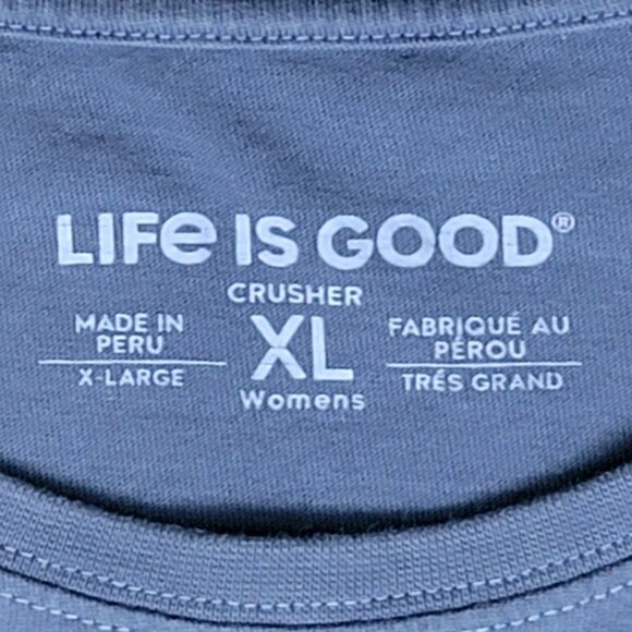 Life Is Good Navy Crusher Crew Neck United We Stand With Ukraine Tee - XL - Picture 7 of 7